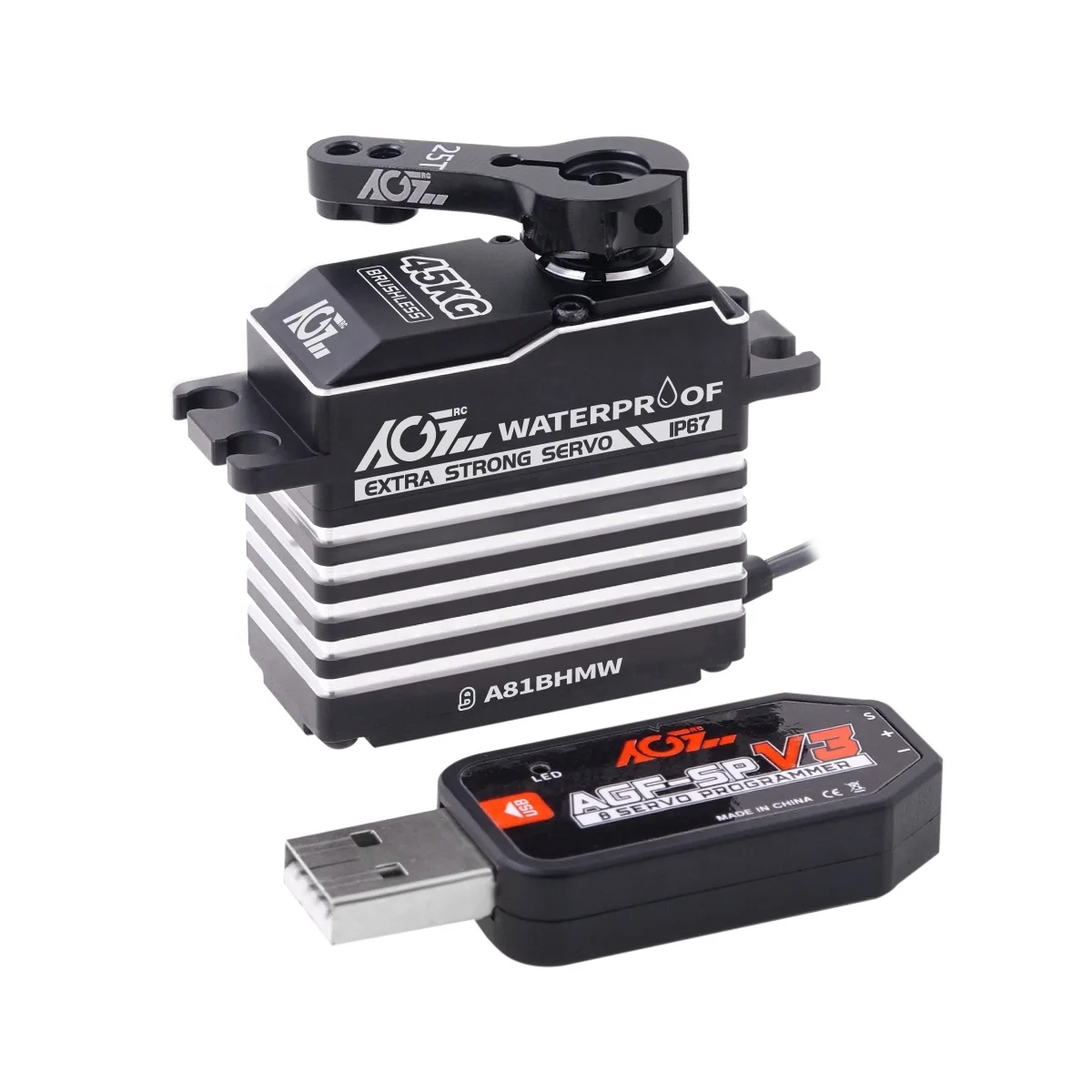

High Torque 60KG 12V Intelligent Waterproof Servo Brushless Motor Remote Control Racing Digital Programmable Servo