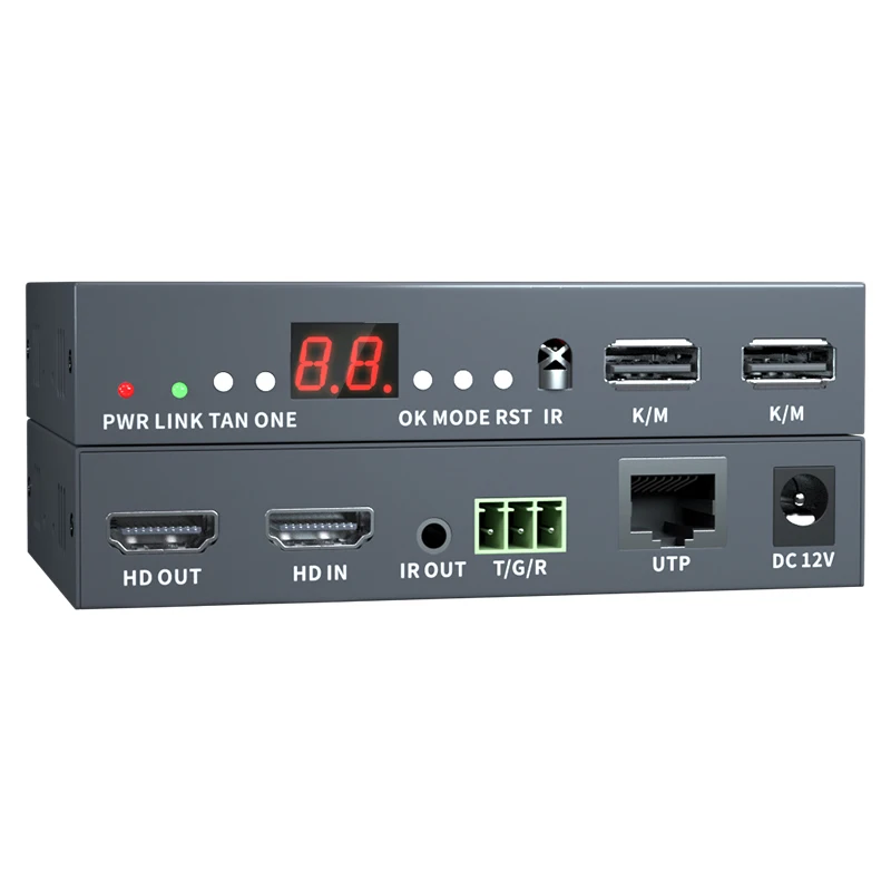 

HDMI Extender Matrix Switcher Over IP Many to Many, One to Many, HDMI KVM Extender Over Ethernet Cat5e/6 200m Support Loopout IR