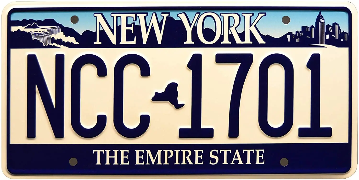 

Celebrity Machines Heroes | NCC 1701 | Metal License Plate 1