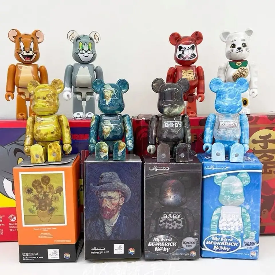 

7cm Bearbrick 100% Anime Figures Bear@Brick Action Figures Bear Model Figures DIY Paint Dolls Kids Toys Children Birthday Gift