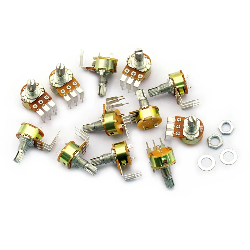 

Switch handle length 15mm potentiometer with WH148 B500K B10K B50K B100K Angle dimmer switch 2PCS