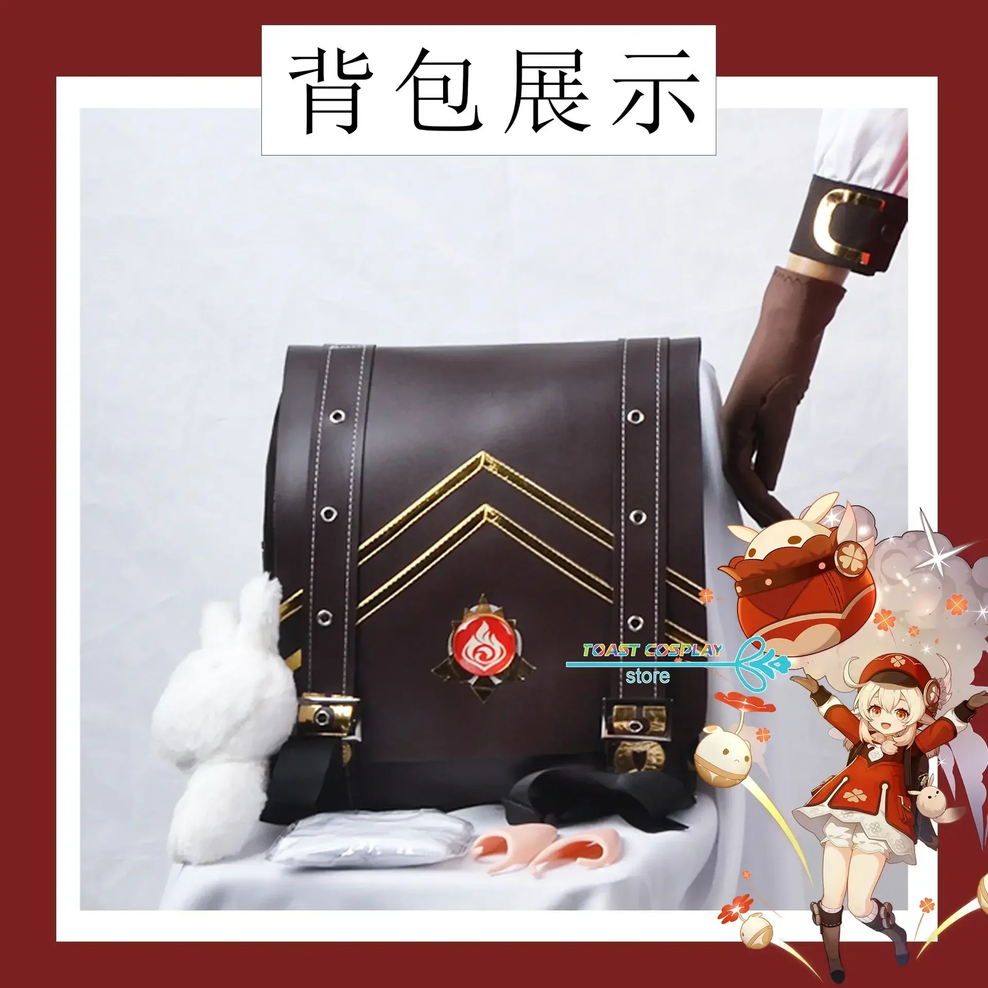 Genshinimpact Klee Косплей Костюм Аниме Cos Одежда Платье Сумка Парик Полный Комплект для