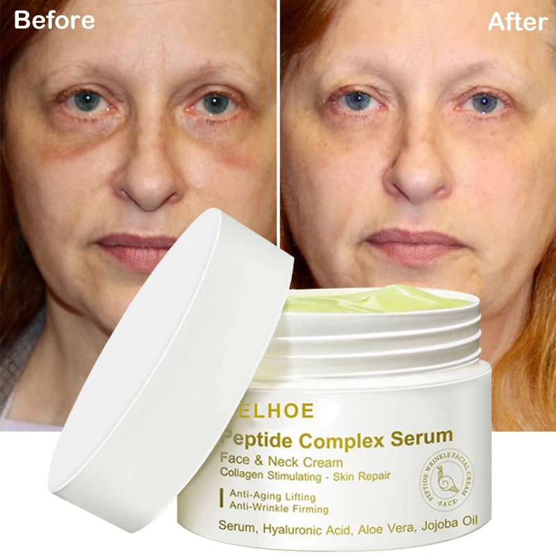 

50ml Peptide Complex Serum Face Cream Collagen Anti-aging Anti-Wrinkle Firming Lifting Moisturizing Facial Skin Care Neck Cream