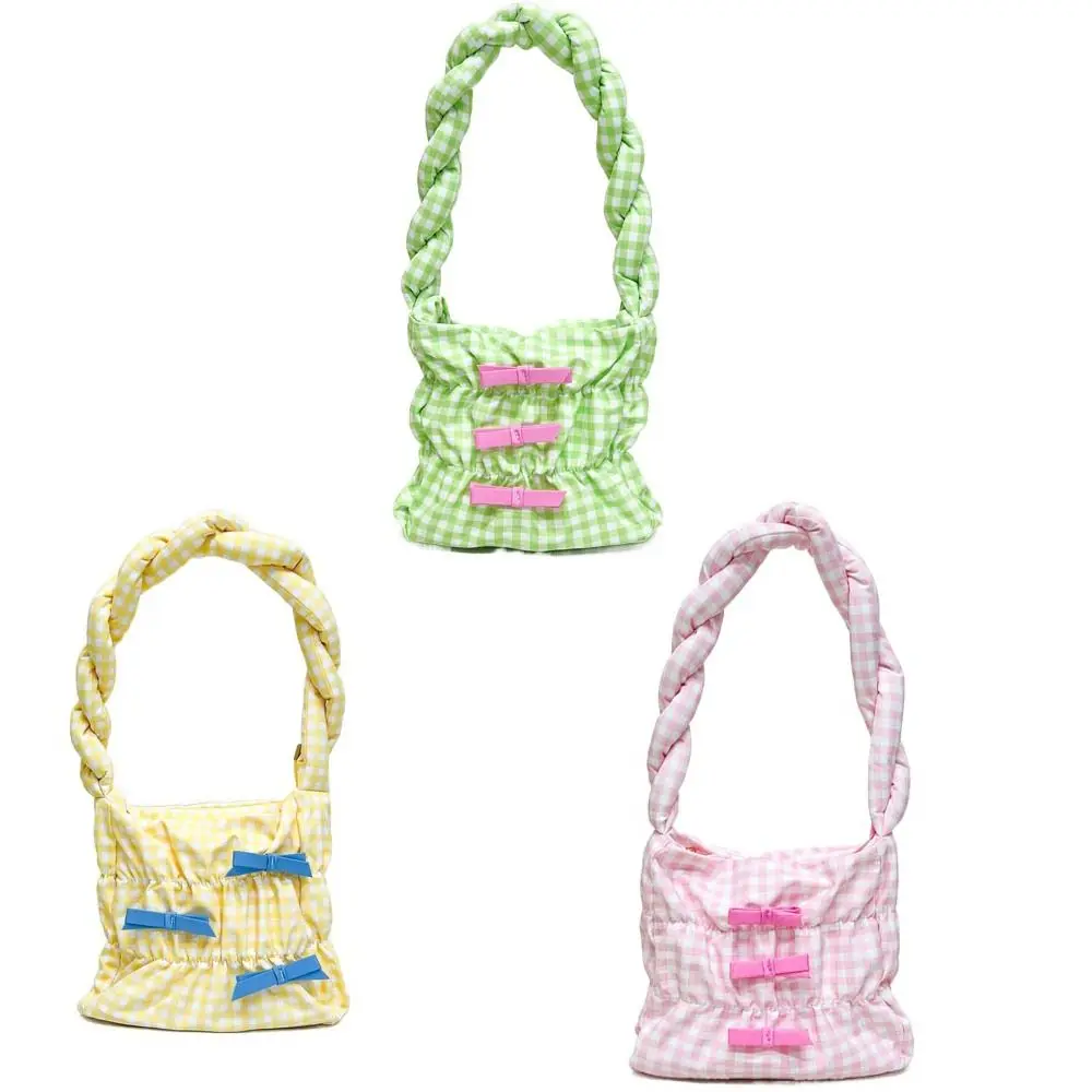 w prostym designie torba na ramię damska 2024 nowa śliczna kokardka torebka pod pachami