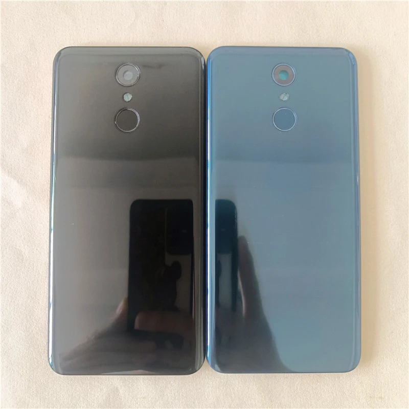 

Для LG Q7 + задняя крышка батарейного отсека панель Корпус чехол + кнопка отпечатка пальца + объектив камеры заменить крышку батарейного отсек...
