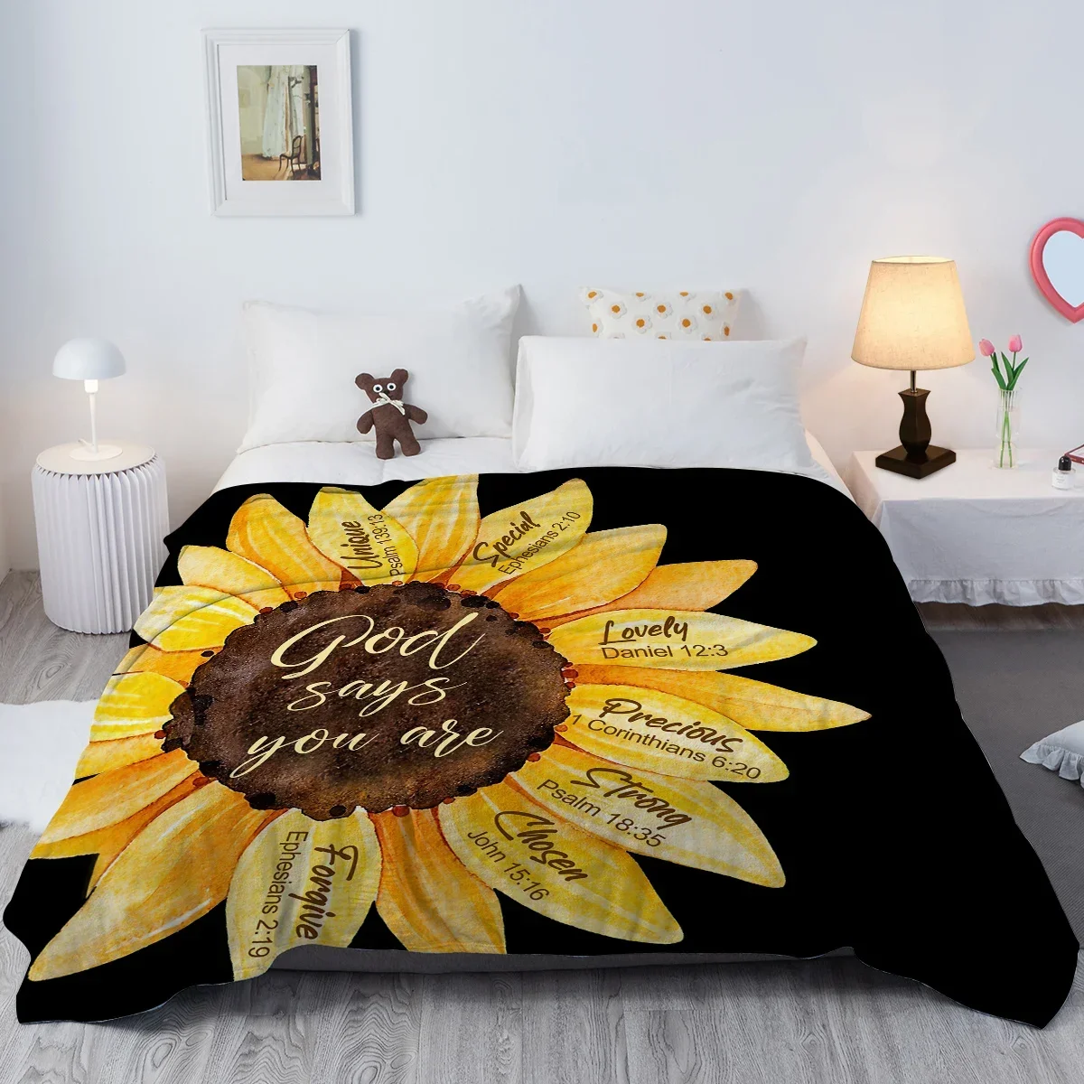 Теплый уютный мягкий плед с принтом для любого сезона дивана кровати