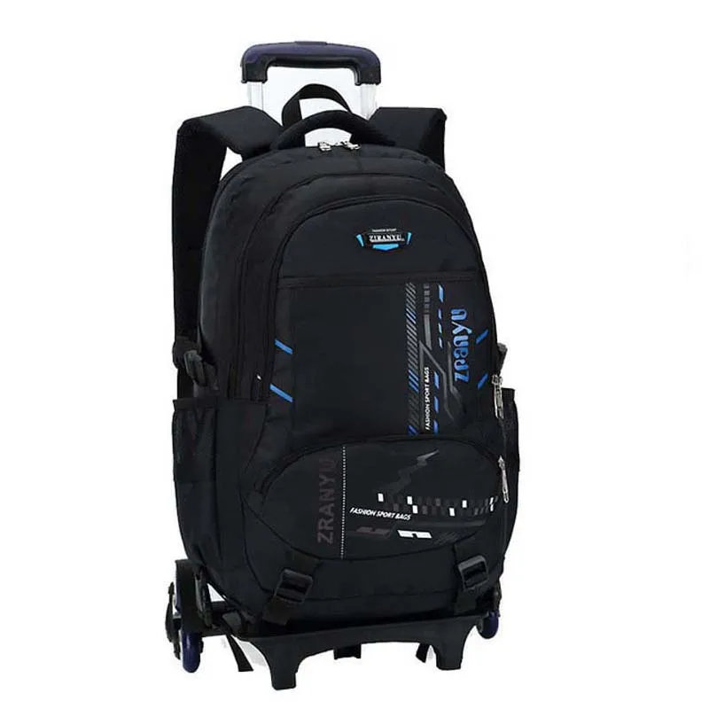 Dropshipping High-capacity Student Shoulder Backpack Rolling Luggage Children Trolley Suitcases Wheels  Travel Duffle School Bag