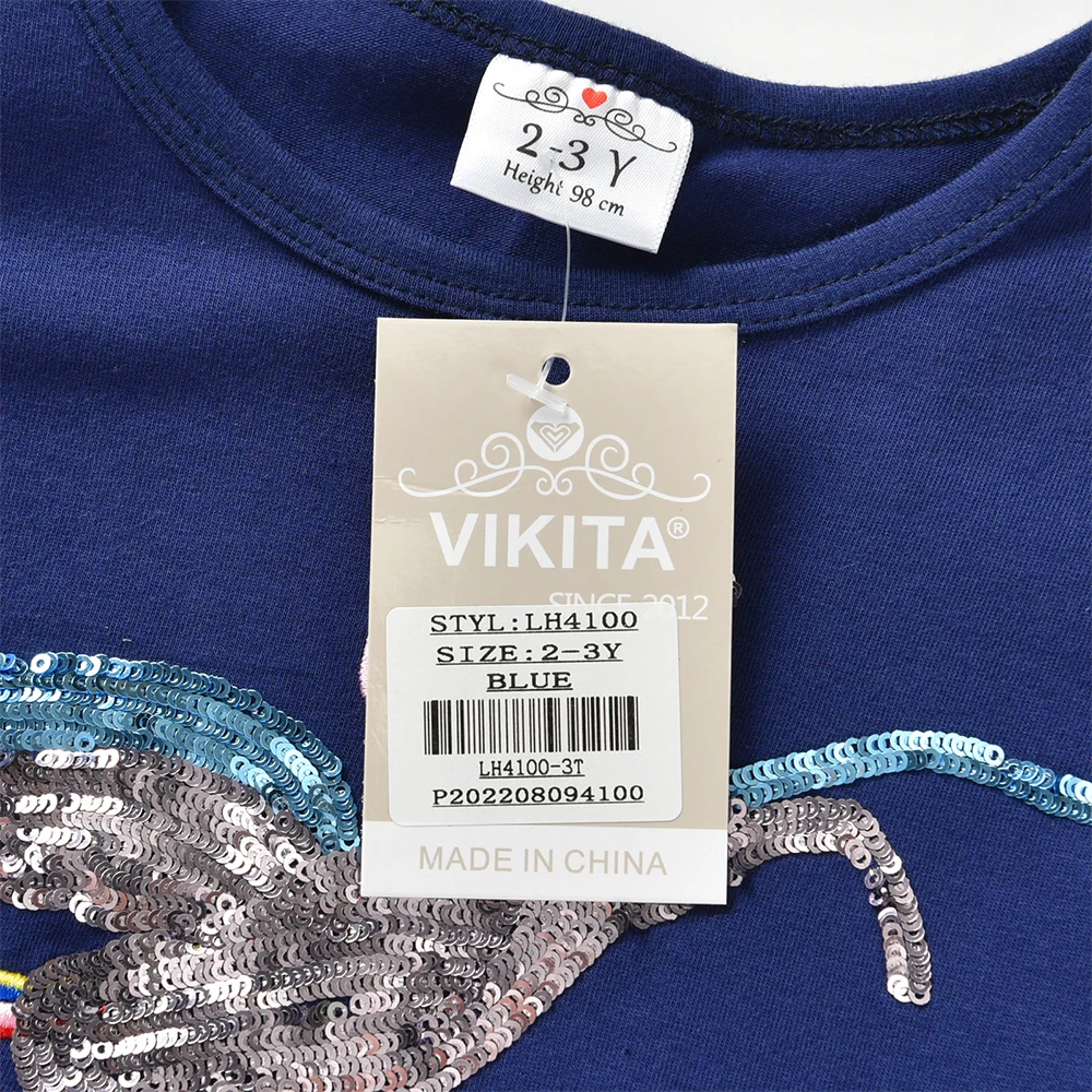 VIKITA New Kids Dress For Girls Halloween Party Children Costume Winter Girls Dresses Unicorn Cartoon Girls Clothing Wear 3-8Y