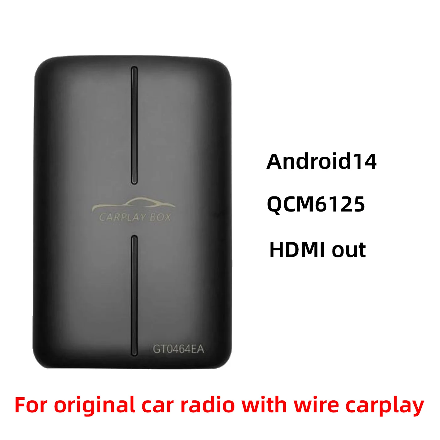 Фото Адаптер CarPlay AI Box 3-в-1 с Android 14, QCM6125, HDMI-выходом, поддержкой Plug and Play, 4+64 ГБ, Android-бокс, YouTube, Netflix, Wi-Fi №1