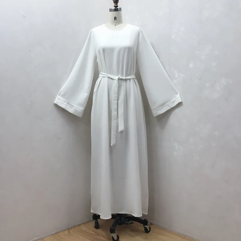 Muslim Dress Women Long Abaya Dubai Middle East Jalabiya Solid Color Robe Turkish Store Islamic Clothing Abayas for Women