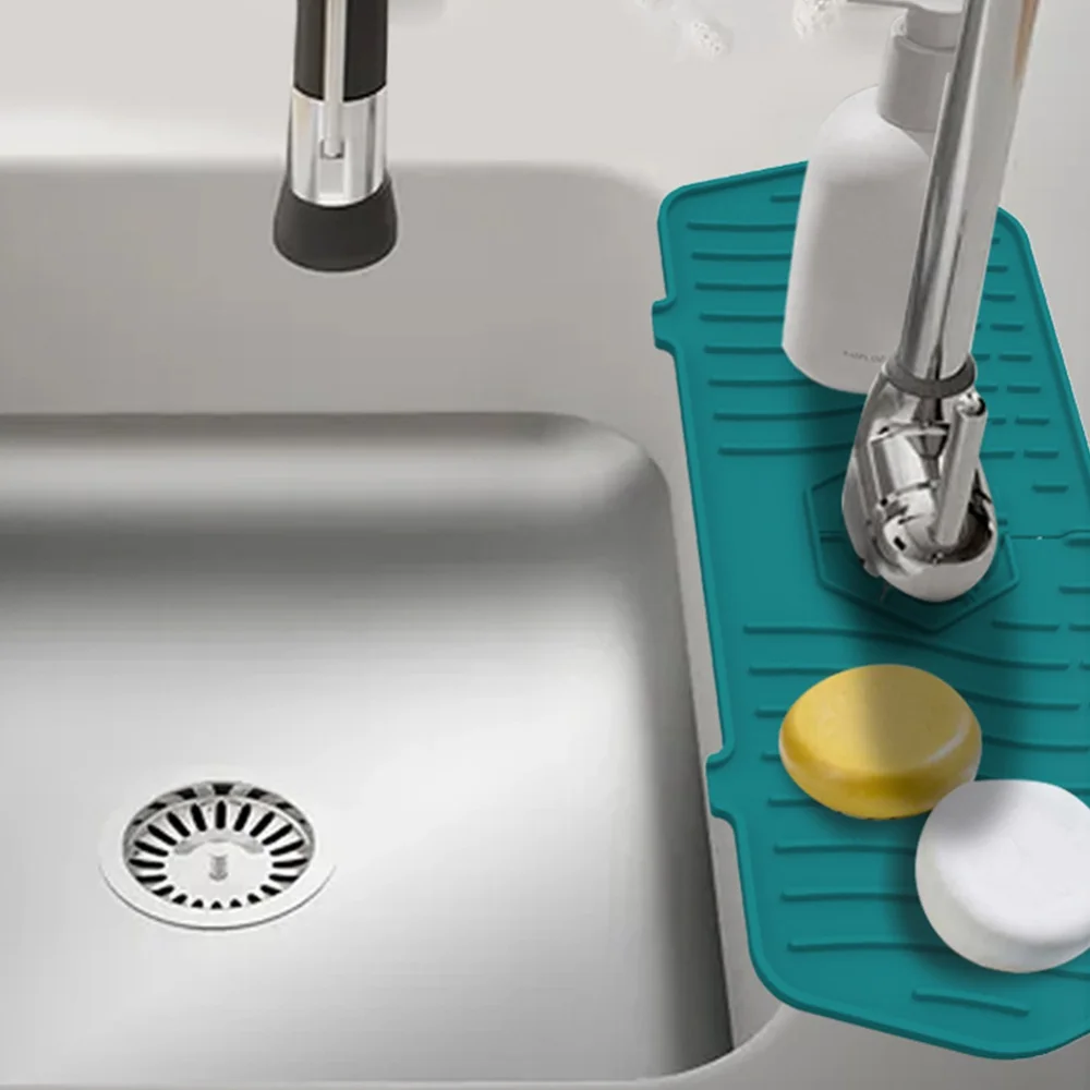 

Bathroom Supplies Household Protection Sink Mat Rubber Drying Mat Drip Resistant Splashback Countertop Dropship Dropship