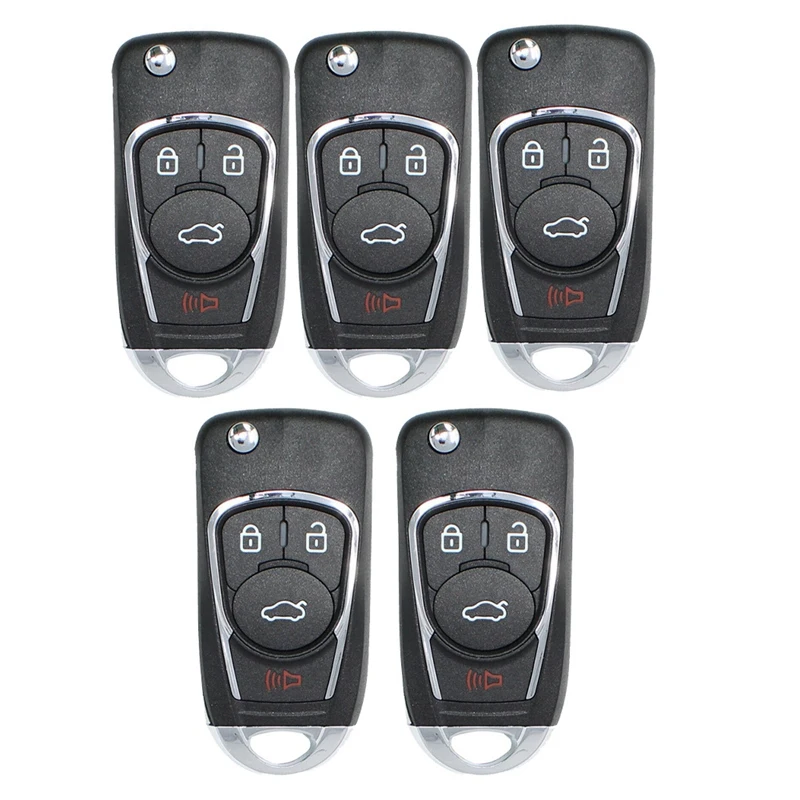 

5Pcs KEYDIY NB22-4 Universal 4 Button KD Remote Car Key Accessory Part For KD900/KD-X2 KD MINI/ KD-MAX For Buick/Chevrolet Style