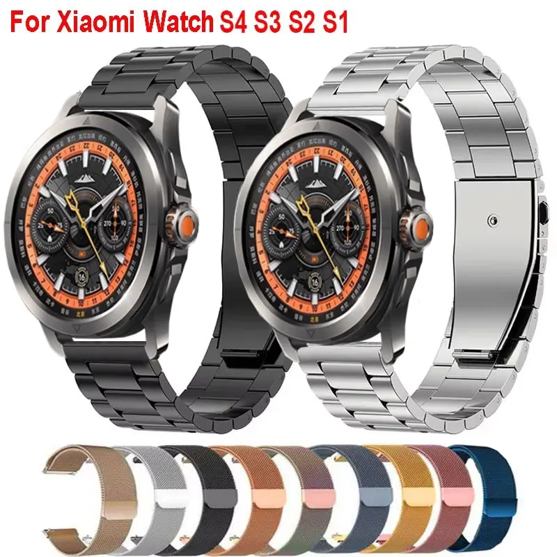 Миланский ремешок для Xiaomi Watch 2 Pro Mi Color из нержавеющей стали S4 S3 S2 S1 22 мм