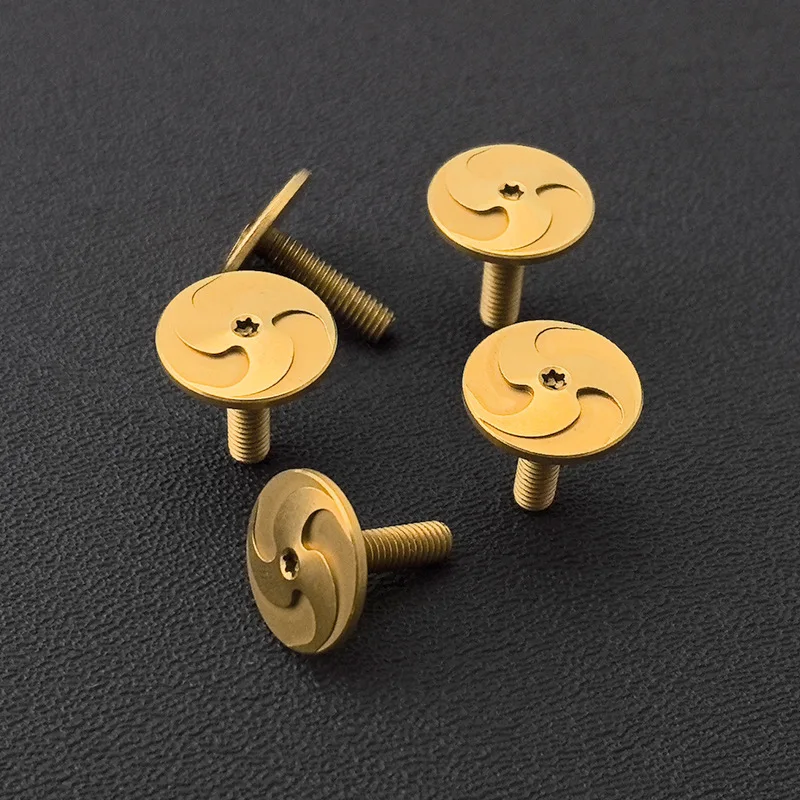 

10pcs Stainless Steel Material Knife M4 Thread Spindle Rivets T8 Torx Screws Windmill Head For Knives Tools DIY Making Replace