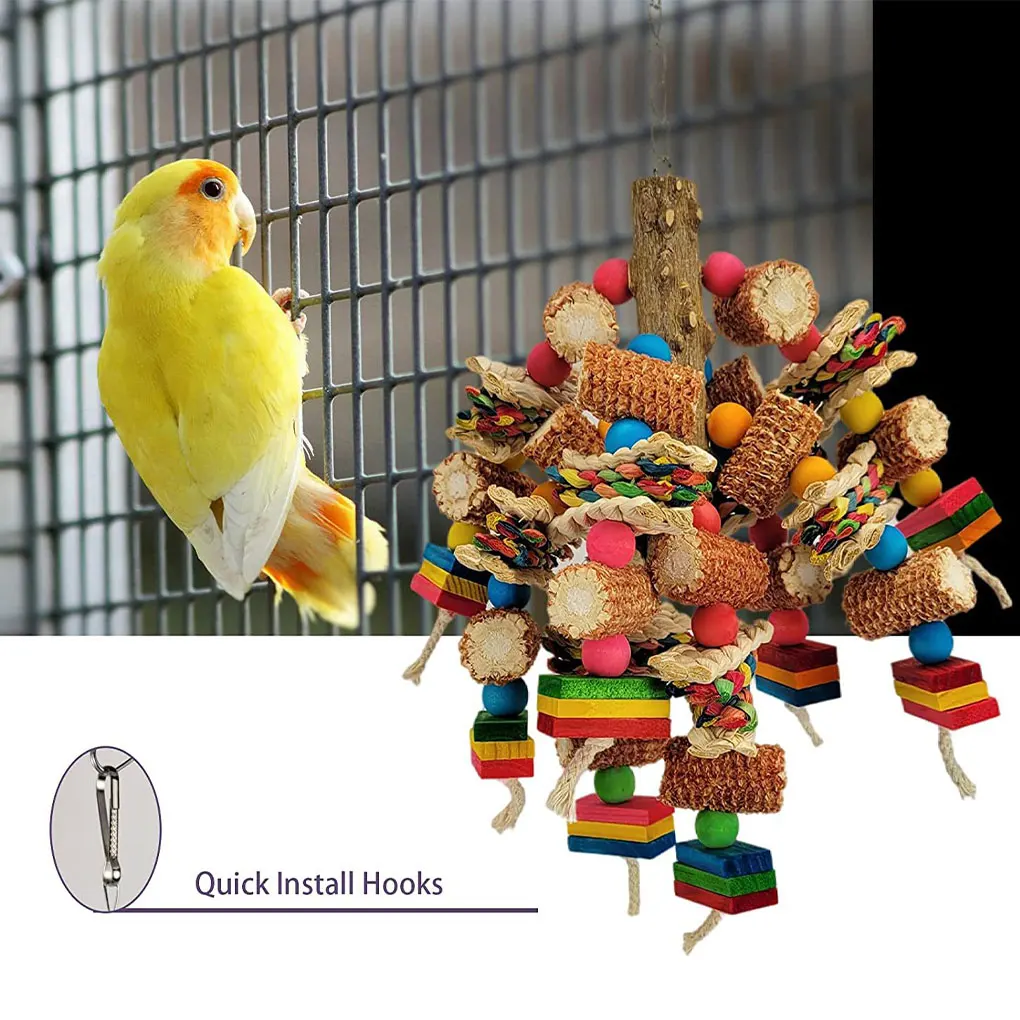

Parrot Chew Hanging Toys Enticing And Safe Bird Toys For Parrot Entertainment Easy To Install