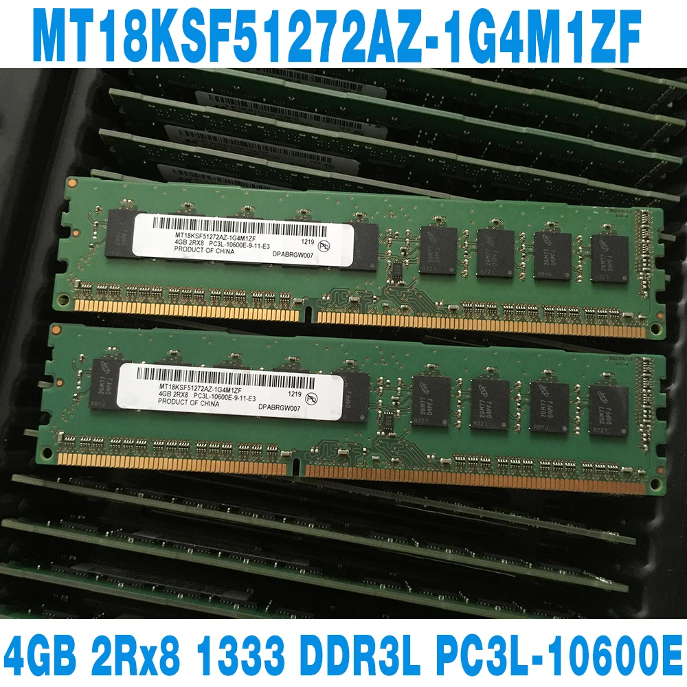 1 шт. для MT RAM 4 Гб 2Rx8 1333 DDR3L PC3L-10600E Серверная память Быстрая доставка Высокое качество MT18KSF51272AZ-1G4M1ZF