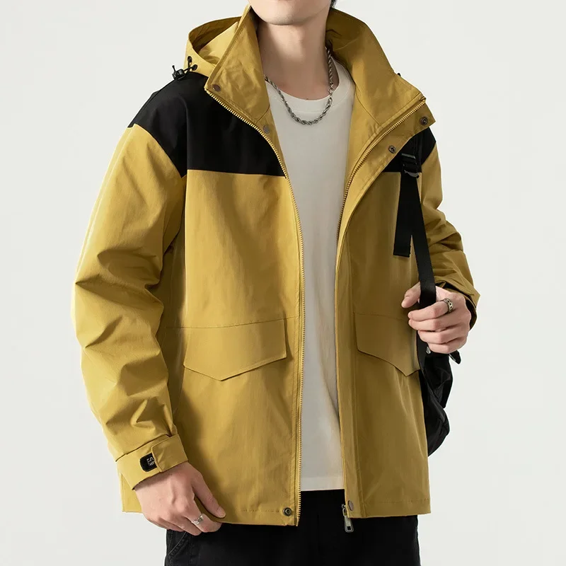 Модная брендовая мужская куртка свободного покроя большие размеры повседневная