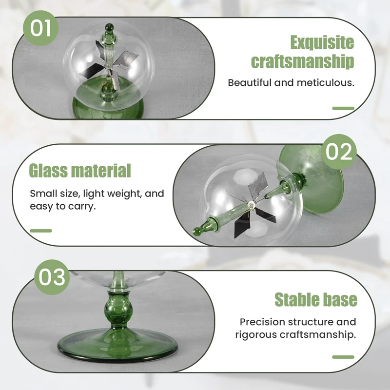 Зеленый радиометр на солнечной энергии вращающиеся лопасти ветряная мельница