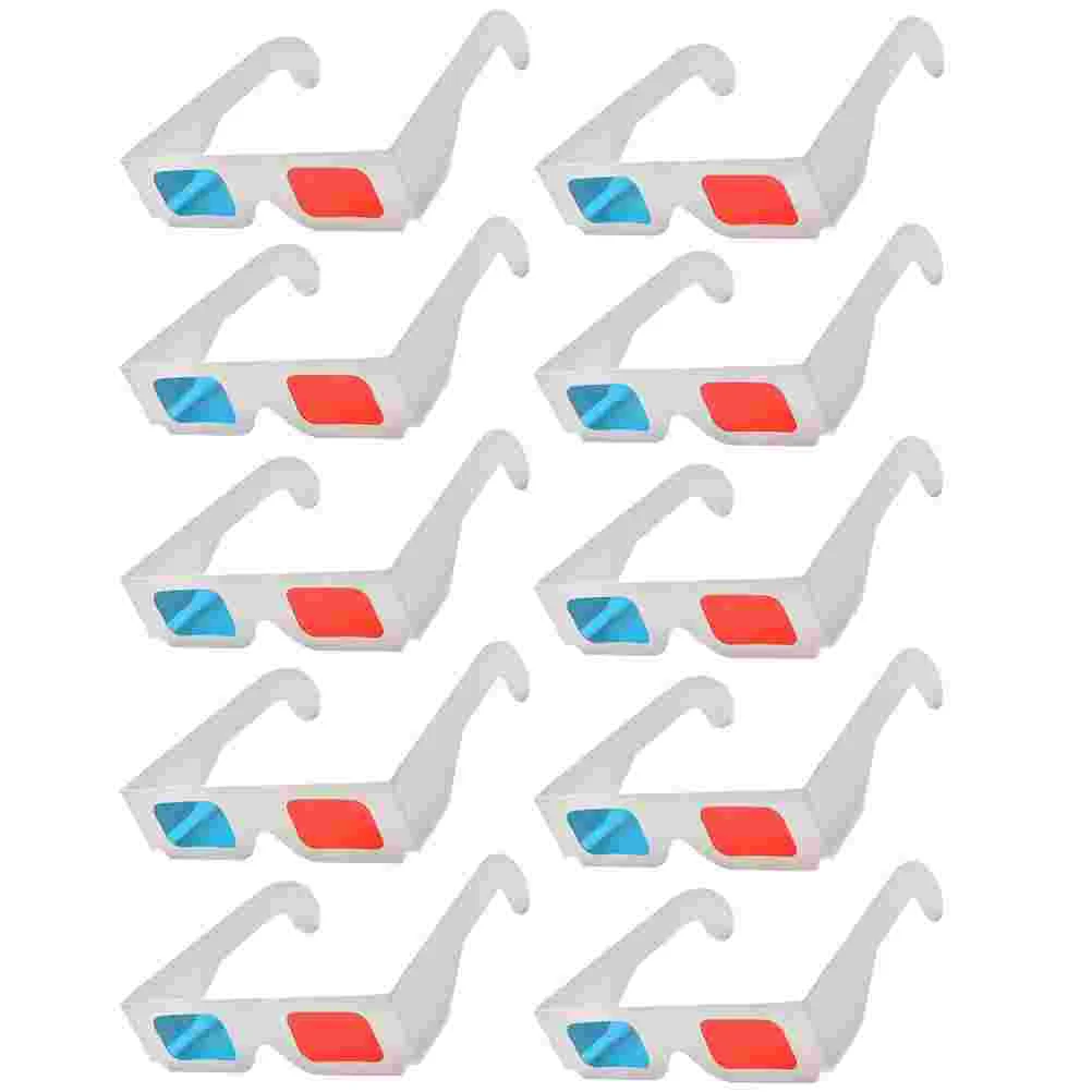 

Glasses 3D Red Movie Eyeglasses Blue Viewing Paper Anaglyph Refraction Cardboard Movies Cyan Game Style White Props Theater