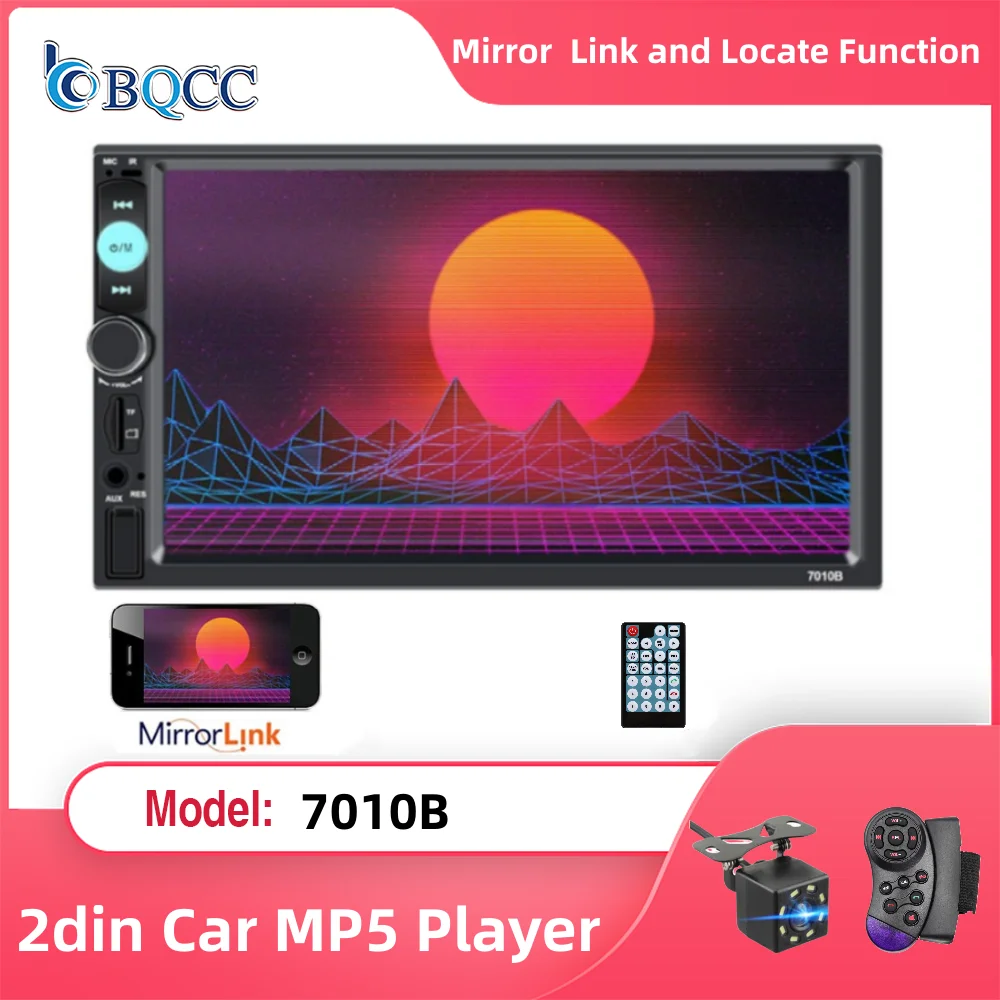 

Free Shipping Car Radio 7" HD Autoradio Multimedia Player 2 DIN MP5 USB Audio Stereo Touch Screen FM Backup Camera Mirror Link