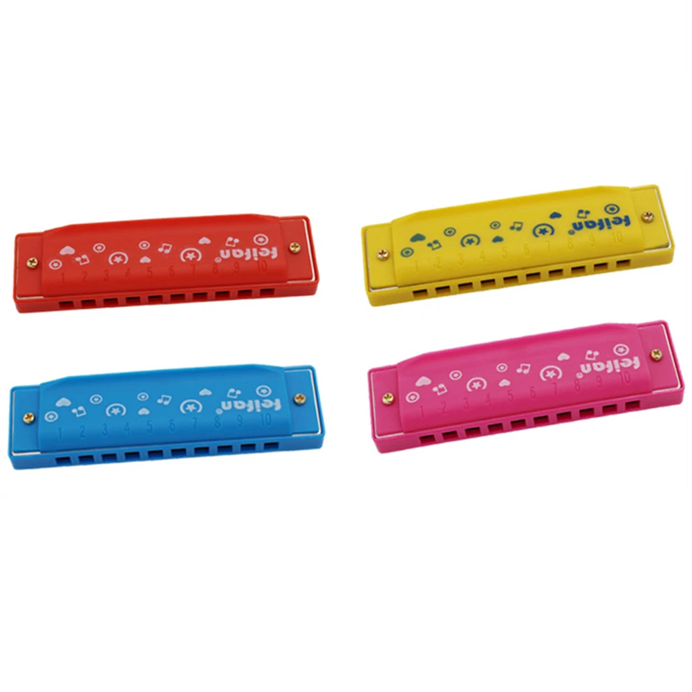 Детская Губная гармошка пластиковая с 10 отверстиями для начинающих |