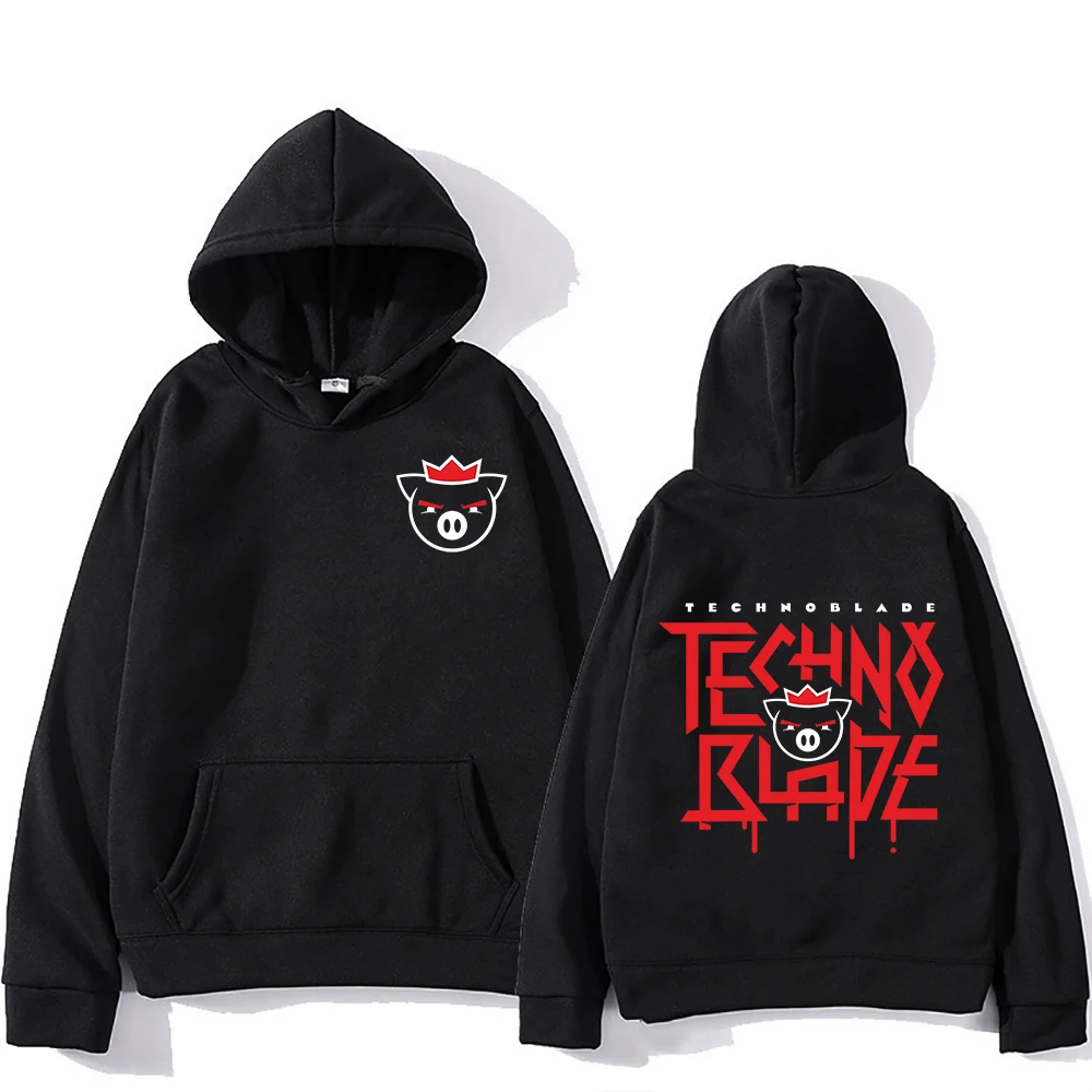 

Technoblade hoodie mimpi Smp, kaus lengan panjang musim gugur pria/wanita, pakaian Streetwear Pasangan Harajuku cetak grafis