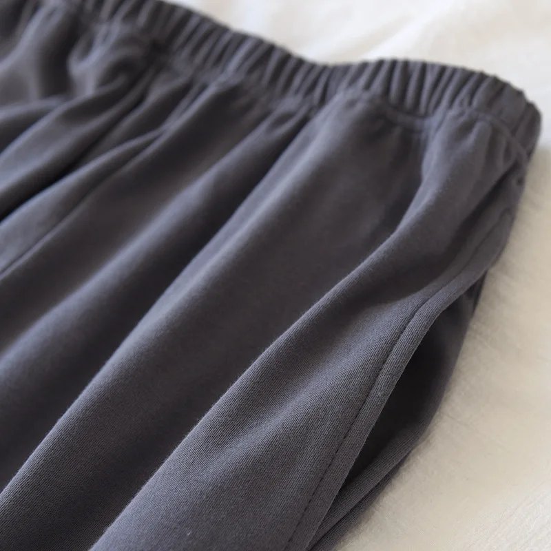 Pajama Pant Home Men Spring Autumn Cotton Ankle-tied Sweatpants Thin Sports Trousers Simple Loose Casual Fitness Bottoms Joggers