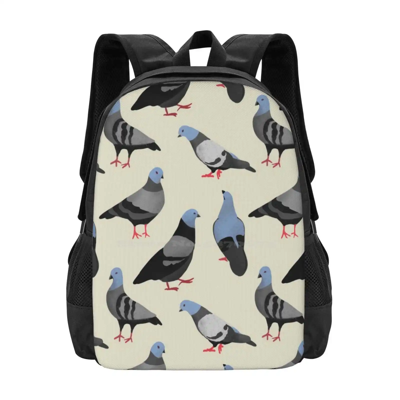 

Дизайнерский вместительный школьный рюкзак 33 с голубями, сумки для ноутбука, красочный рюкзак для голубей, Нью-Йорк, забавный узор для дня