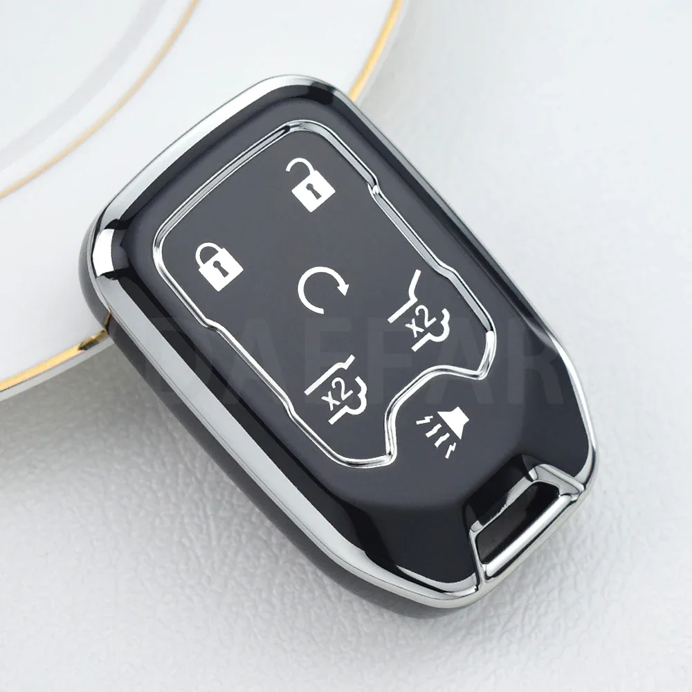 

Чехол для автомобильного ключа, из ТПУ, для GMC Yukon XL, Sierra Land надлежащего качества, для Chevrolet Tahoe 2015-2020, защитный держатель для дистанционного ключа без ключа