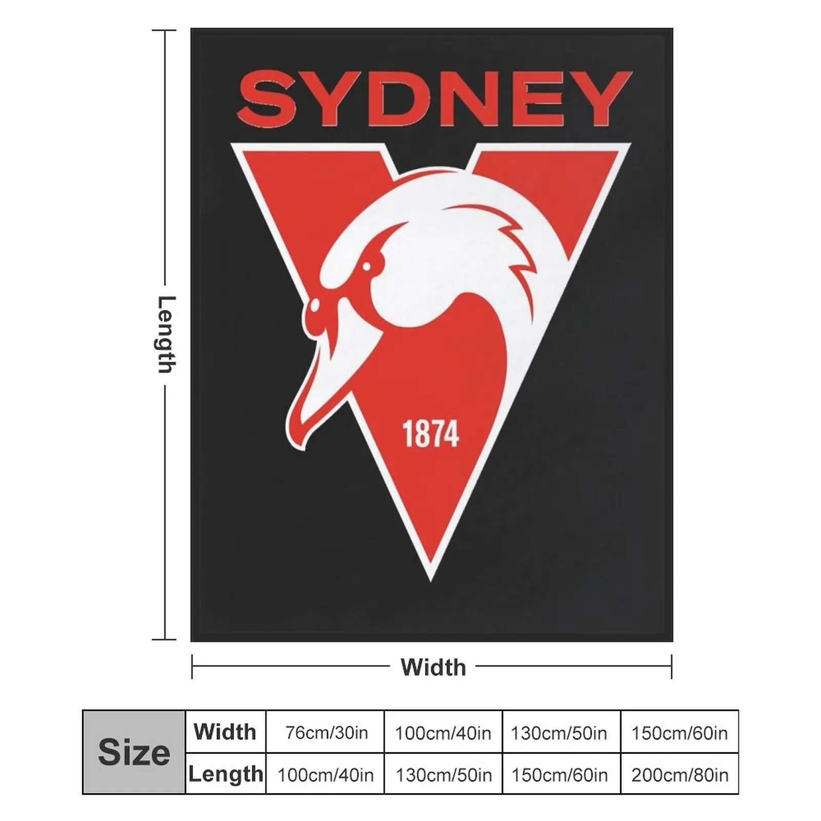 Классическая футболка Sydney the Bloods Swans Haughty Swannies-Logos плед