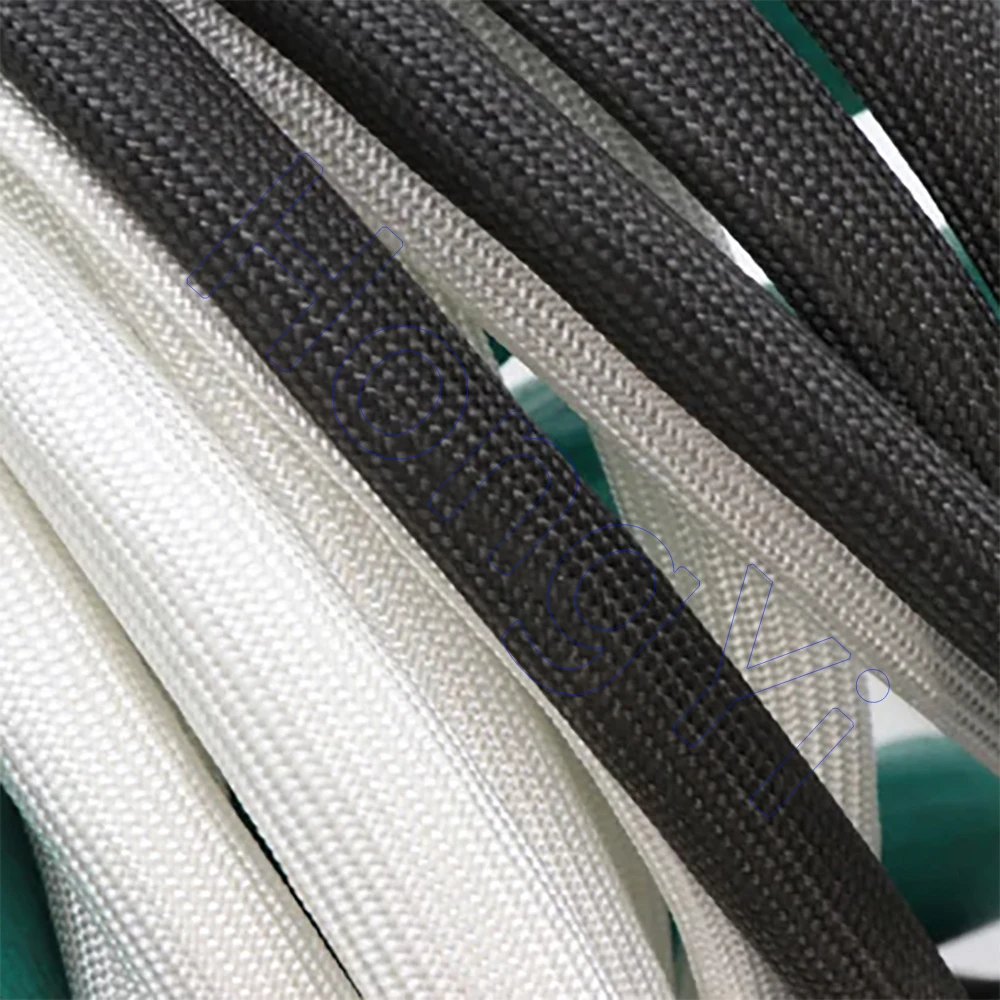 3 метра Ø1 мм-50 мм белый/черный плетеный рукав из стекловолокна 600 градусов C