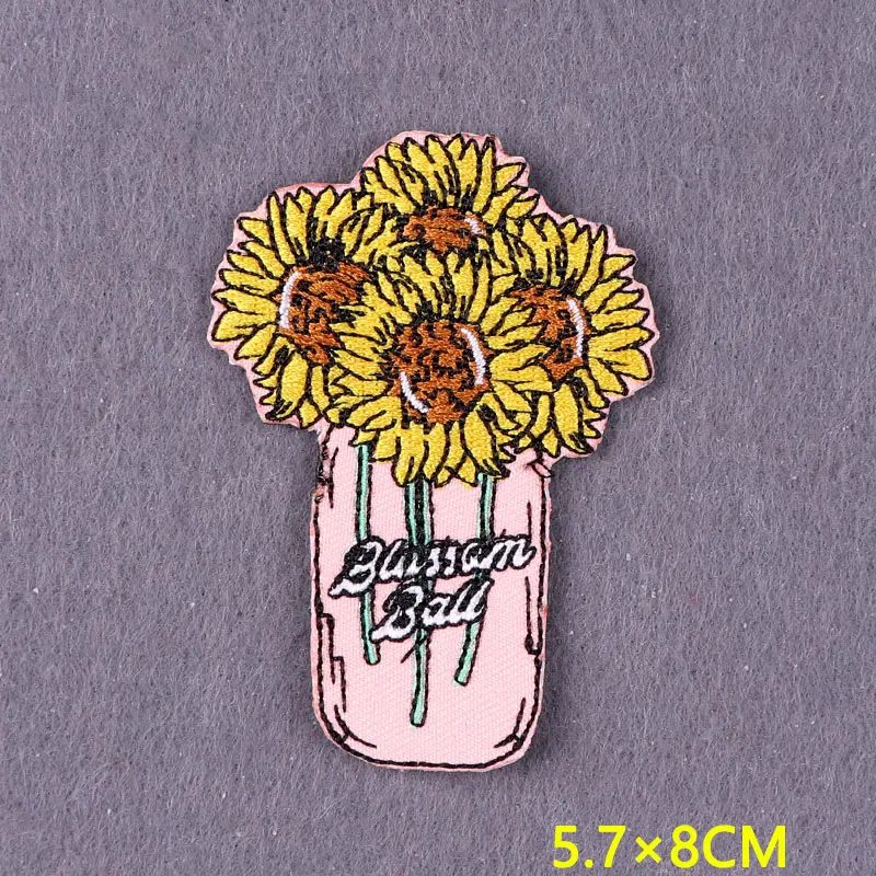 Патчи с вышивкой цветочные нашивки для одежды прозрачные полосы термоклейкие на