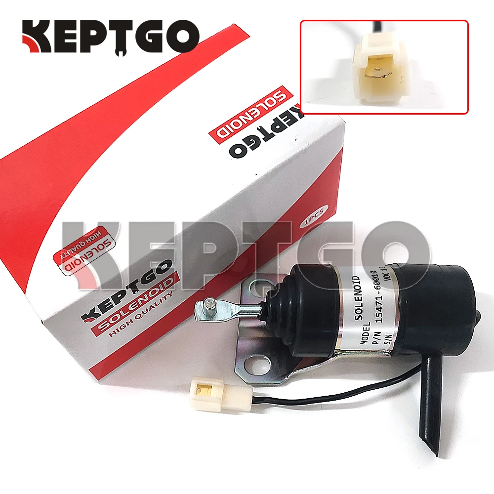Соленоид топливного останова 15471-60010 052600-1001 для Kubota L2250 L2650 L3010 L3450D L35 R400 M4030 052600-1000 12