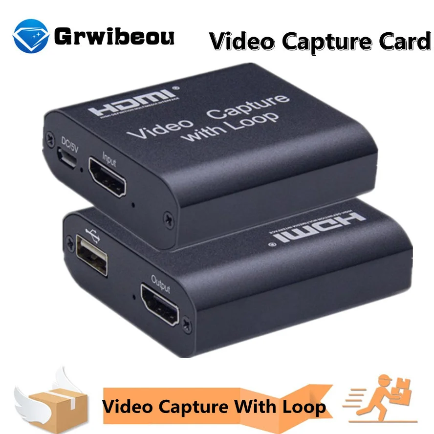 

HD 1080P 4K HDMI Video Capture Card HDMI-compatible To USB 2.0 Video Capture Board Game Record Live Streaming Broadcast TV