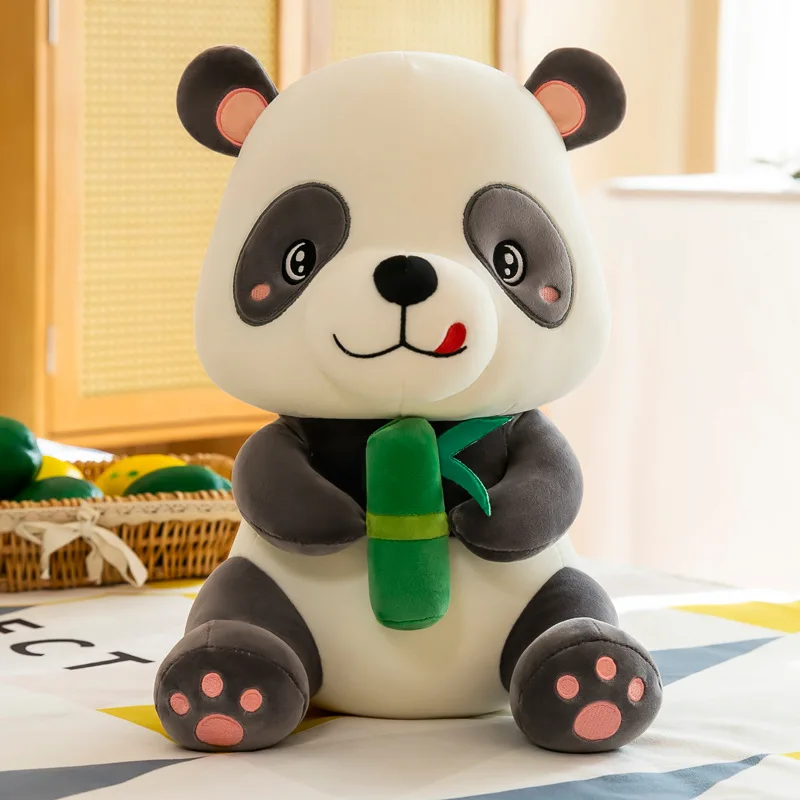 60cm Kawaii Soft Holding Bamboo Panda Plush Doll Toys Cute stuffed animal Office Nap Pillow Home Comfort Cushion Christmas Gifts images - 6