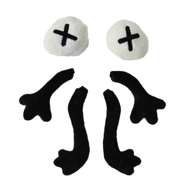 

1set Cartoon Coal Ball Eyeball/Limbs Shape Applique for DIY Toy Hat Sewing Supplies Patches Hair Clip Decor