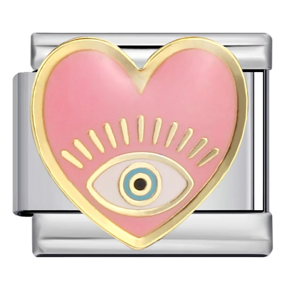 Фото Италия браслет-звенья Cham's Eye из нержавеющей стали сварной капельный масляный узор DIY стрейч сращивание ювелирных изделий оптом №3