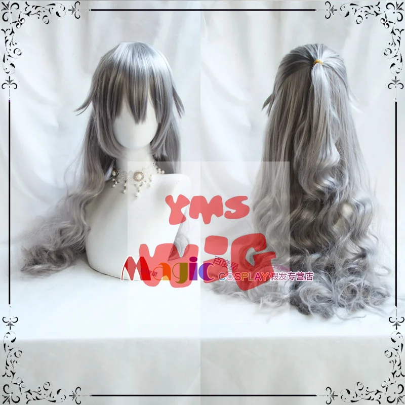 Аниме Honkai Impact 3 Броня Зайчик парик для косплея серые длинные волосы термостойкие
