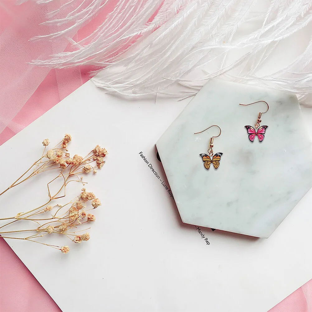 20 Pcs Butterfly Pendant Jewelry Making Pendants Vintage Bracelet Butterflies Charms DIY Retro Earrings Accessories Alloy