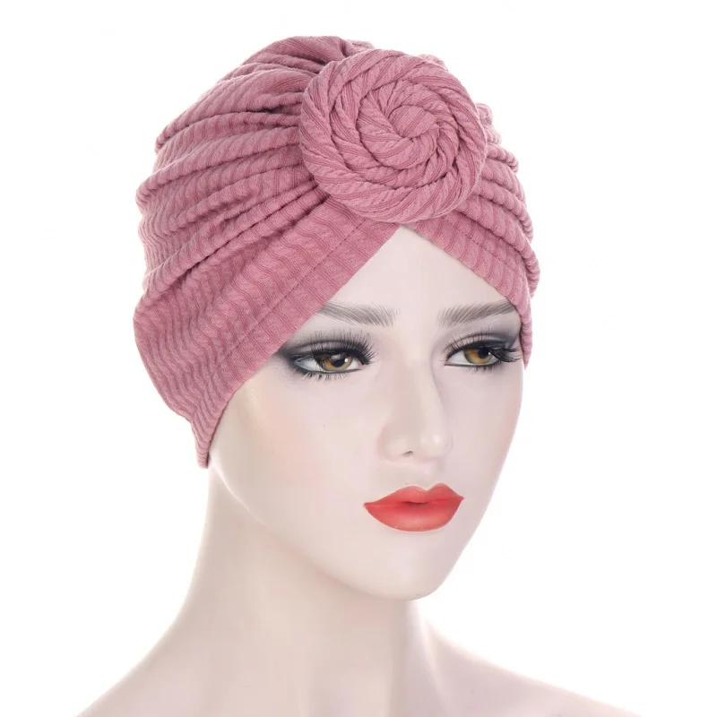 

New Multi-Color Solid Color European and American Fashion Street Shooting Striped Snail Hat Muslim Tam-O'-Shanter Spot