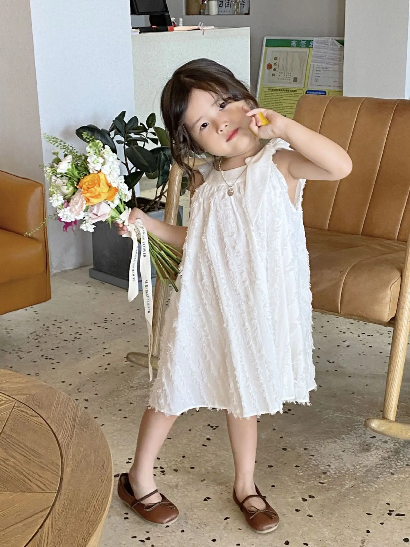 

Baby Princess Dress for Girls Summer New Children's Wear Girls Neck Dress Sleeveless Dress Kids Clothes