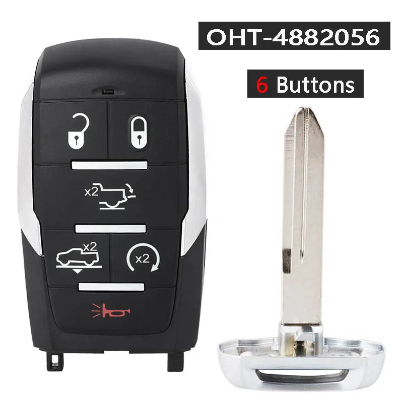 

Брелок KEYECU 433,92 мгц 4A для дистанционного ключа Dodge Ram 1500 Pickup 2019 2020-2023