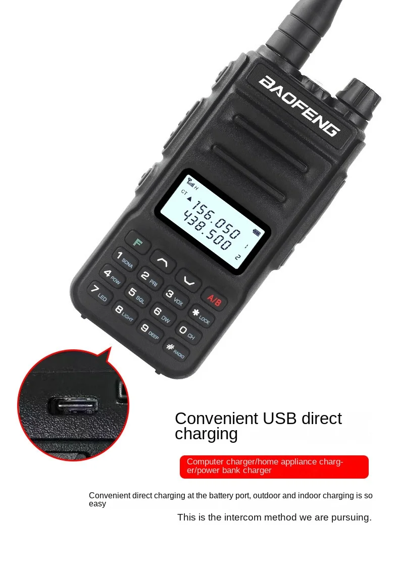 Baofeng Bf-uv13a Walkie Talkie Two-stage Vehicle Mounted Device Outdoor Walkie Talkie Civil Self Driving Tour Mini FM Handheld