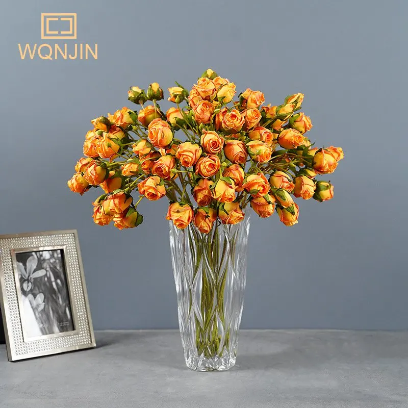 Искусственные розы WQNJIN 7 цветов Шелковый букет Рождество гостиная искусственные