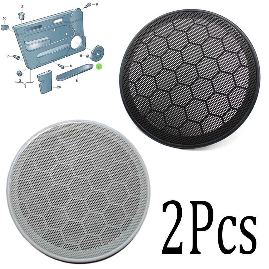 

2Pcs Black Beige Gray Black Door Loud Speaker Cover Grill 3B0868149 Fit For VW Beetle Passat B5 Jetta MK4 Golf GTI 1999-2005