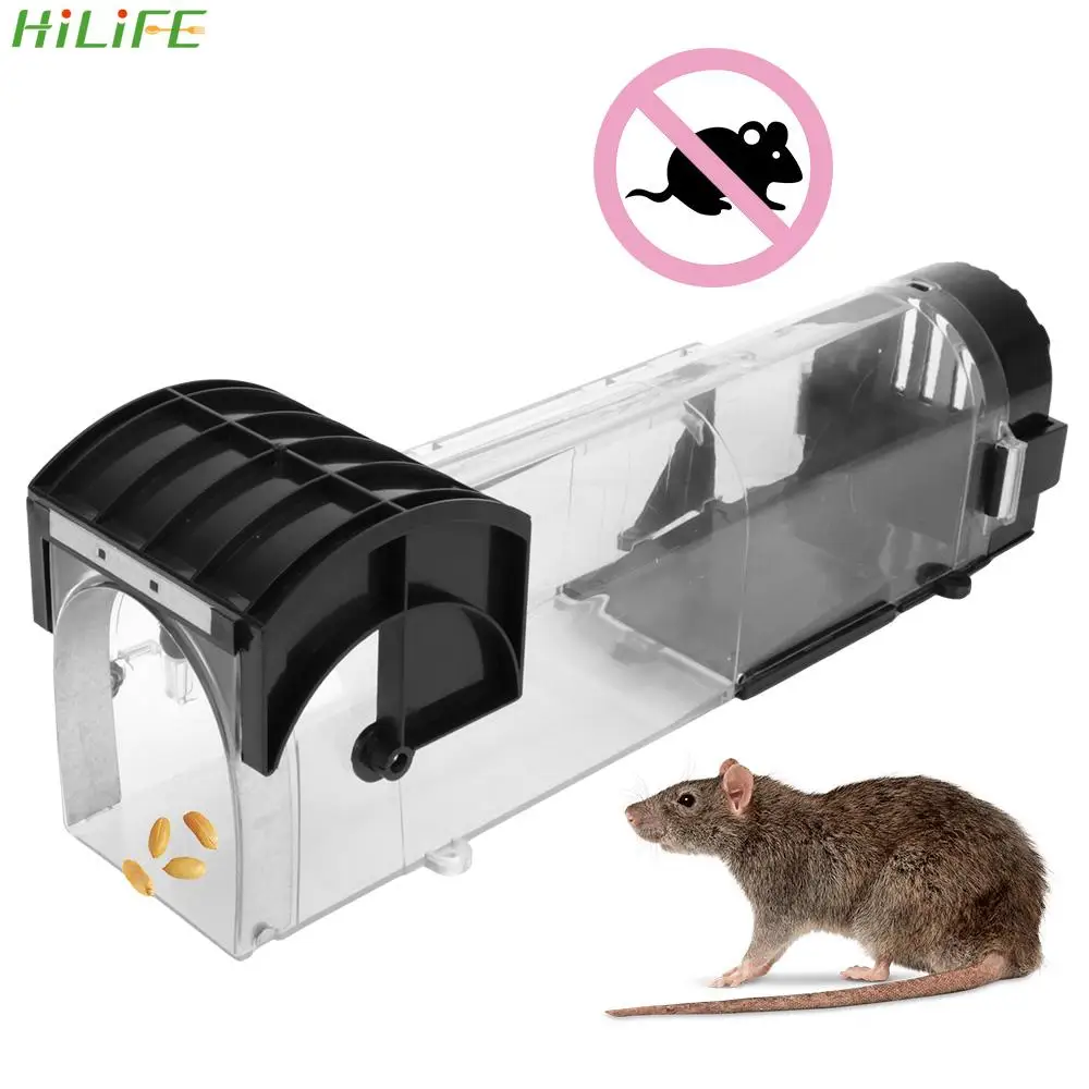 

Умная самозапирающаяся ловушка для мыши прозрачная безопасная фирма для внутреннего сада грызуны ловушка Бытовая ловушка для мыши многора...