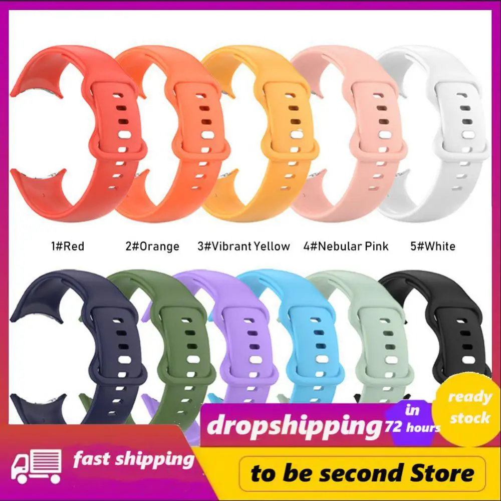 

Dustproof Replacement Strap Smart Accessories Butterfly Double Hole Watchband 45mm Fall Proof Silicone Strap