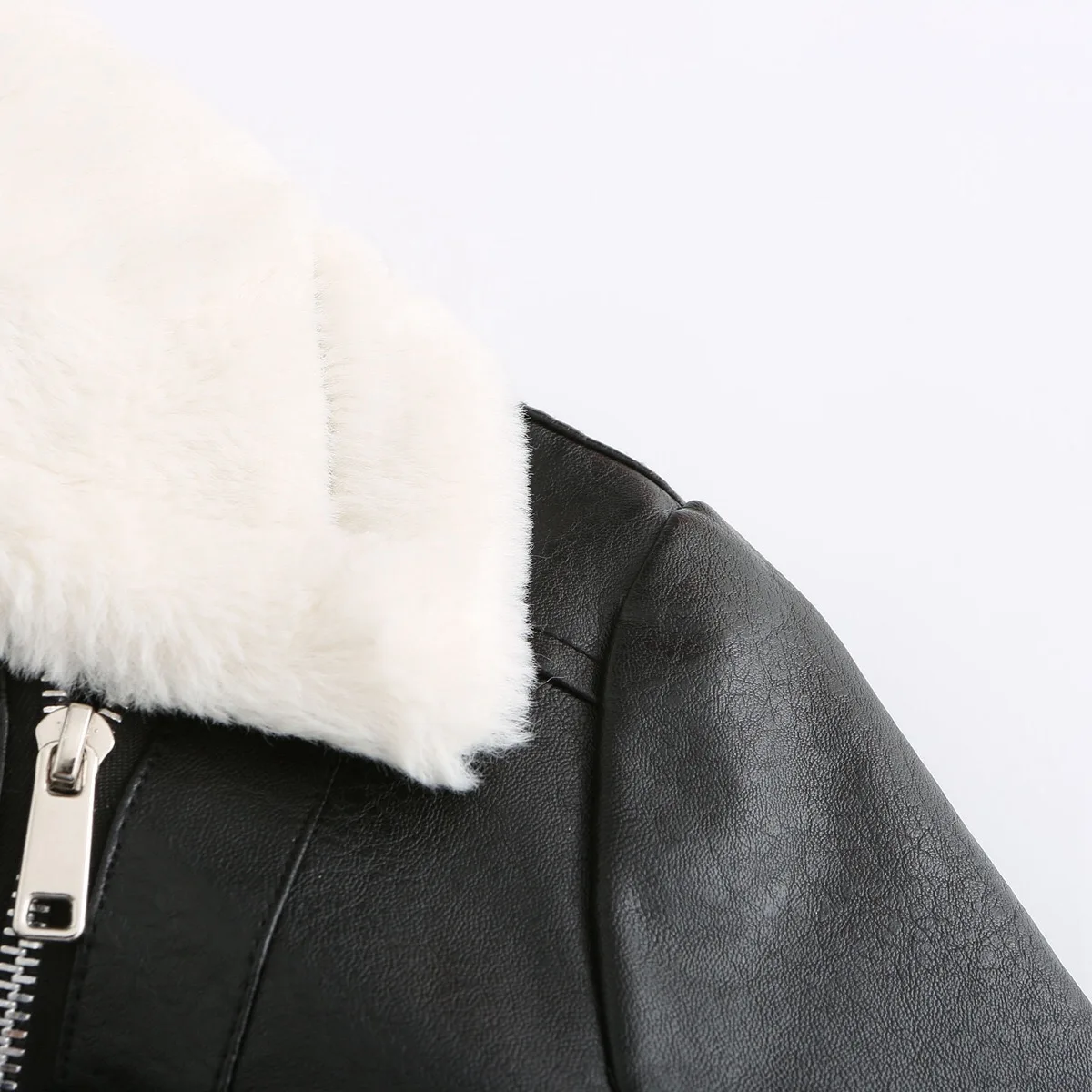 Hot Sale Autumn Winter Leather Jacket Women  And Girls Coats Fashion Zipper Clothes  Long  Sleeve Streetwear Oversized Tops