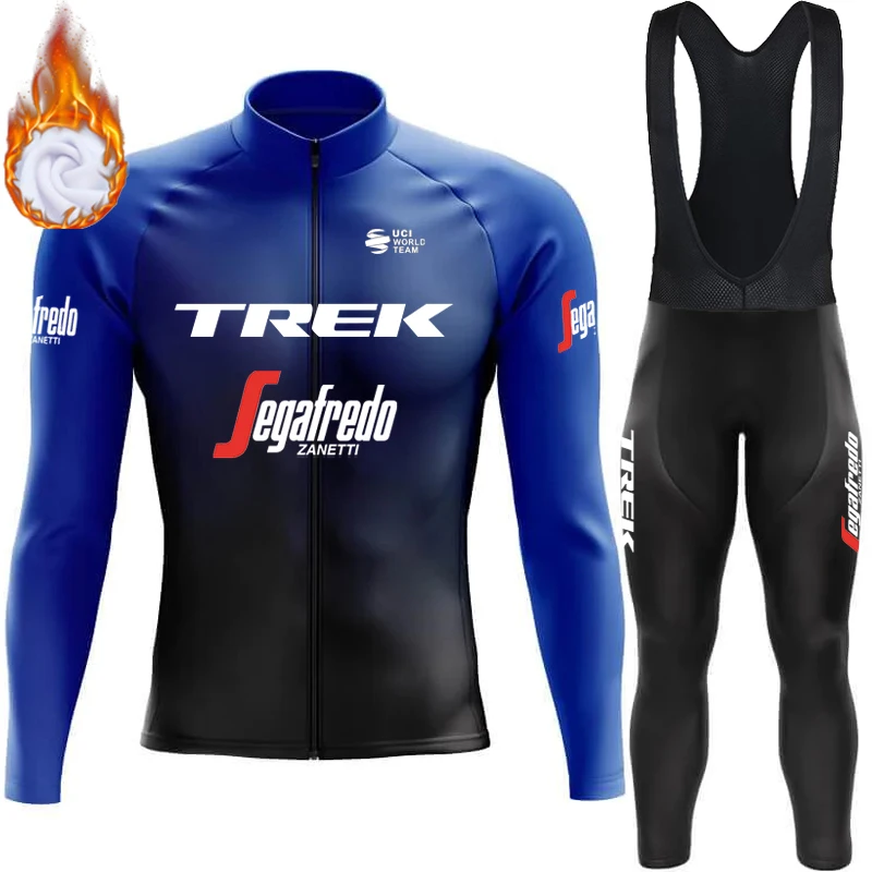 Велосипедный комплект TREK 2024 флисовая Джерси мужские велосипедные брюки Мужская