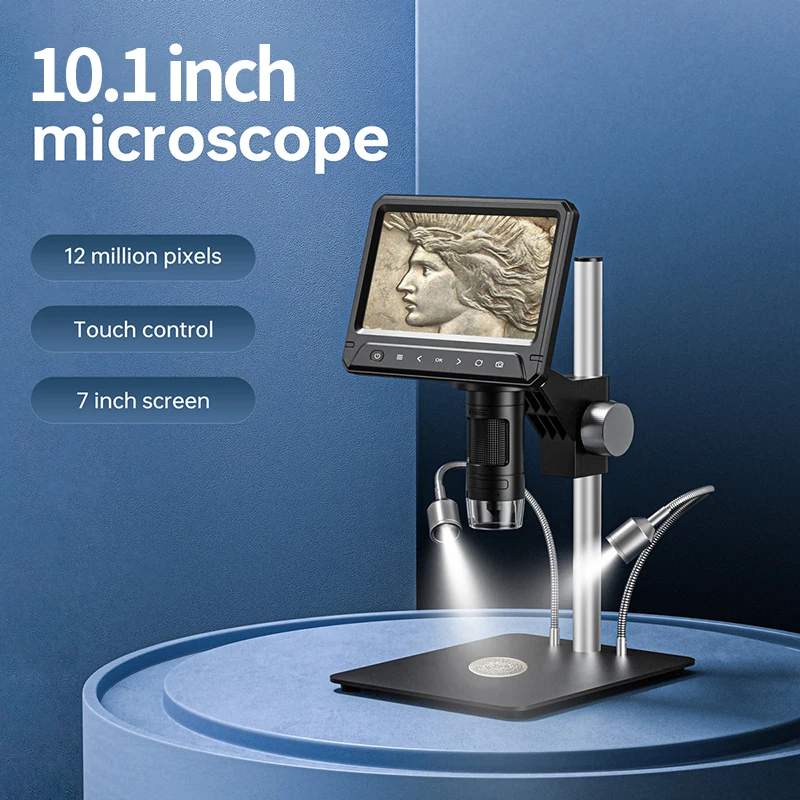 10 1-дюймовый цифровой микроскоп 1600X лупа для монет всех с металлической